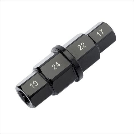 LAN Einteiliger Motorrad-Vorderradachsen-Ausbauschlüssel 17 19 22 Motorrad-Vorderradachsen-Ausbau- und Montage-Schlüsselringadapter Motorrad-Vorderradachsen-Reparaturwerkzeug 24-mm-Sechskantnuss (1/5)
