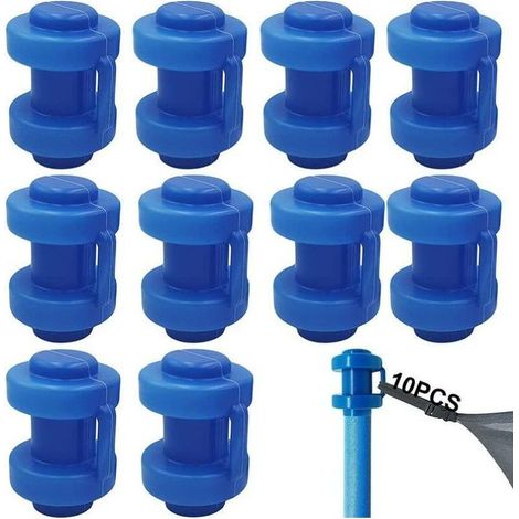 Capuchons De Poteaux De Trampoline Filet Sécurité Des Embouts Pièces Détachées Trampolines Chapeau De Mât Trampoline Accessoires De Trampoline Pour Filet Crochet Trampoline Alimentation Bleu,10 Pcs (1/5)