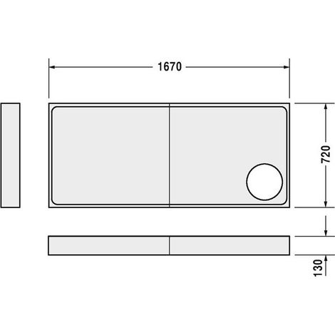 Supporto vasca Duravit per 720132 1700x750mm