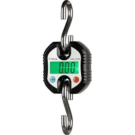 Échelles numériques, échelle à crochet, miniéchelle suspendue portable avec écran LCD, Peson Électronique 150 kg Balance Crochet Suspendu Dynamomètre LCD Crochet Peseur (Noir),de