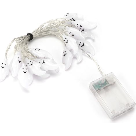 Guirlande lumineuse squelette mini portable à piles, LED économe en énergie, lumières de crâne d'Halloween (1/5)