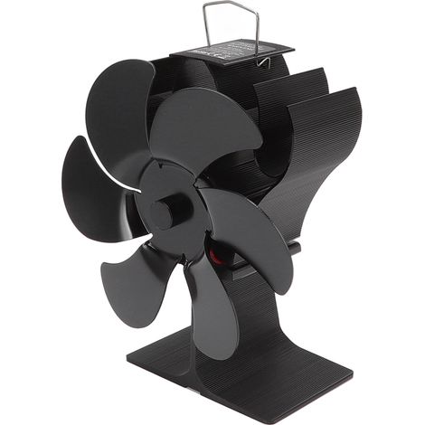 Ventilateur de cuisine à 6 pales, noir, à démarrage automatique, résistant à la chaleur, alimenté par la chaleur, pour usage domestique, 152 mm (1/5)
