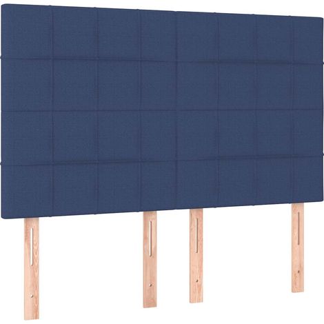Maison Exclusive - Cabecero de cama azul 144x5x118/128 cm Tela (1/5)