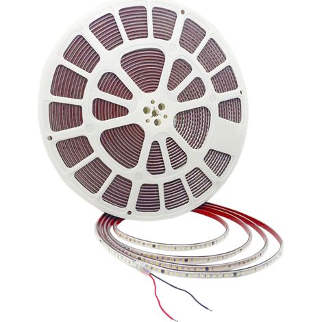 BOBINA 25M STRISCIA LED ADESIVA SMD 2835 220V 10W/M IP20 TAGLIO OGNI 10CM S37Luce Neutra Naturale 4200k