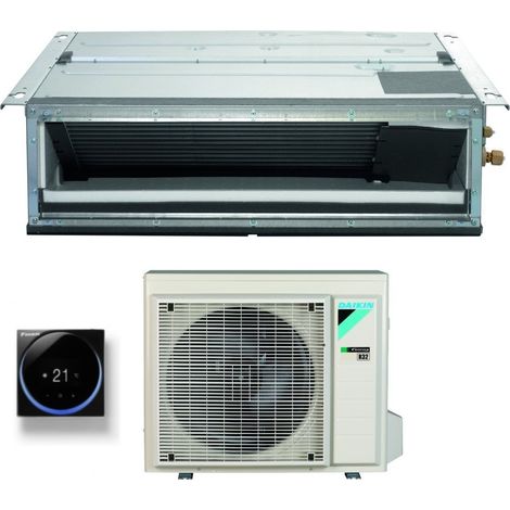 daikin bluevolution climatiseur inverter ducted ultraflat 21000 btu fdxm60f3/f9 r-32 wi-fi en option - garantie europèenne commande filaire noir brc1h519k / brc1h52k,italie 2+2
