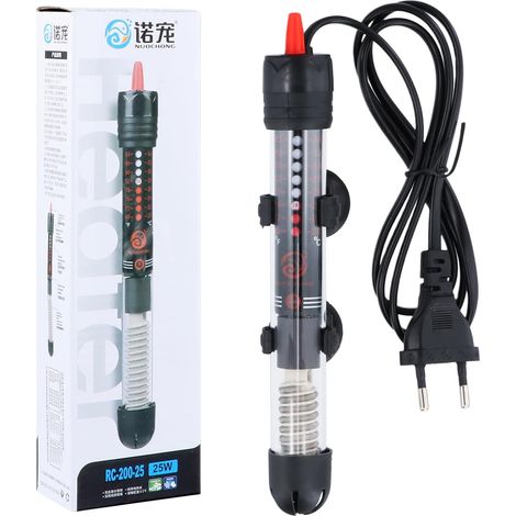 Chauffage Aquarium 30L, 25W Chauffage d'Aquarium Réglable avec Thermostat 20-34 °C, Thermostat Réglable, Chauffage en Verre Submersible pour Réservoirs à Poissons Et Aquarium (1/5)