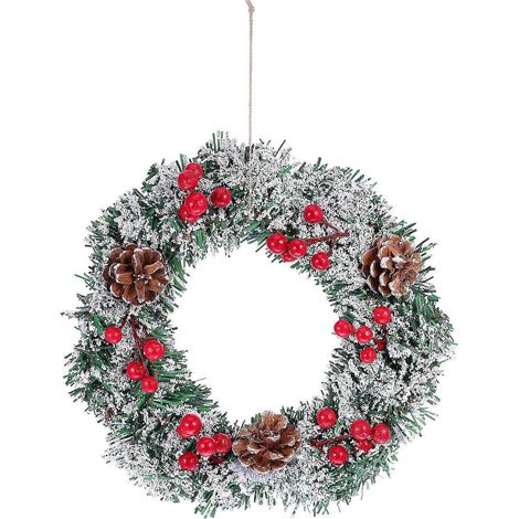 Couronne de Noël décorative pour porte (2 pièces) (1/5)