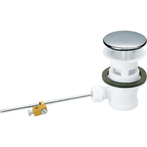 Bonde lavabo PVC automatique à clapet inox recouvrant – Vidage complet lavabo – Sans tirette – Pour installations sanitaires – SAS