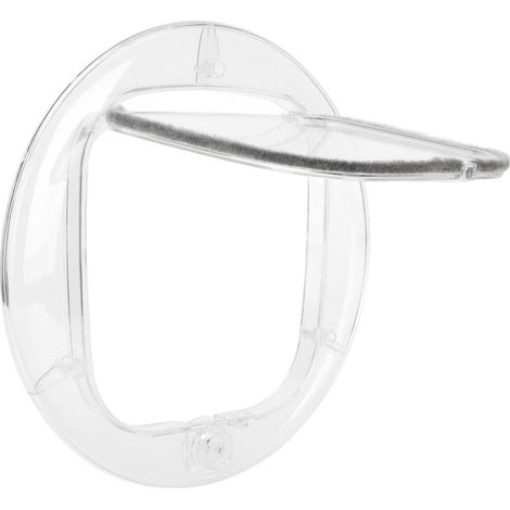 Porte pour chat pour portes intérieures et extérieures, transparente, verrous à 4 positions, brosses silencieuses, bande magnétique puissante, chatière pour chats et petits chiens (1/5)