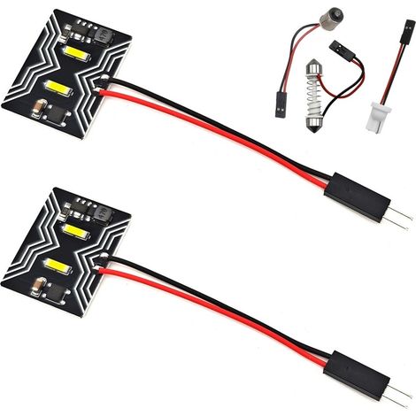 2 panneaux LED 2 pouces 12V W5W, T10, C5W, SV8.5, BA9S, T4W CANBUS 950 lm blanc intense (1/5)
