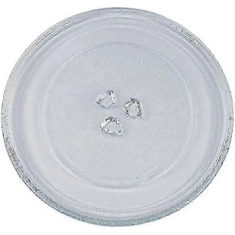 Plateau tournant universel pour micro-ondes en verre de 24,5 cm avec 3 pieds réglables (1/5)