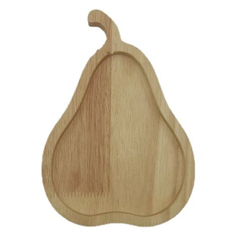 Holzfarbe, Spezifikationen: Stil D, Material: Massivholztablett mit Tiermuster für Snacks oder Tee.