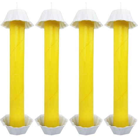 Lot 4 rouleaux papier tue‑mouches – collant – respectueux environnement – non toxique – anti‑mouches (1/5)