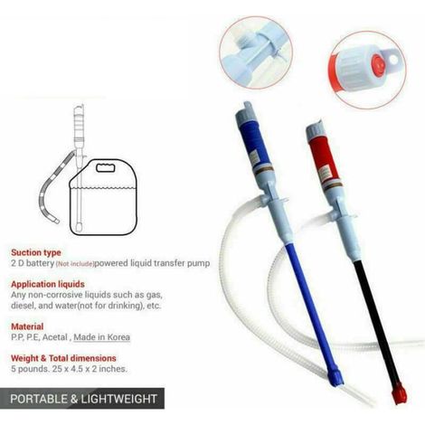 Pompe à siphon à carburant liquide électrique - Transfer - Automatique - 5-6 pintes/min - Plastique - Universel (1/4)