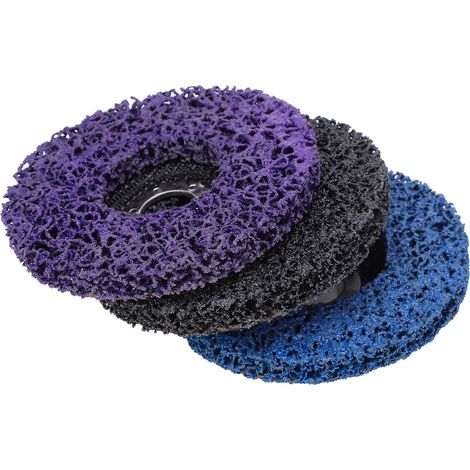 Lot de 3 disques de polissage pour meuleuse d'angle, en résine élastique, 115 mm (4,5 pouces) (1/5)