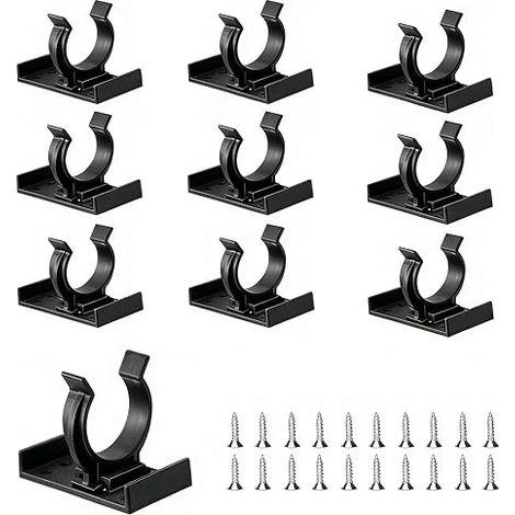 clips de plinthes avec vis pour plinthe de 38 à 42 mm – Kit de fixation universel pour plinthes de cuisine et pieds de meubles – Noir (1/5)