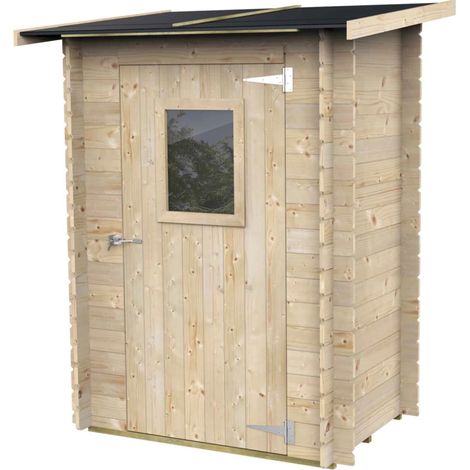 casetta in legno da giardino alce "hobby" in abete 146x98x197 cm (1/4)