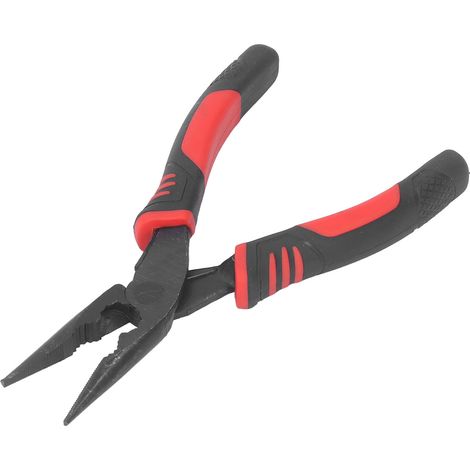 Langnasenzange, arbeitssparend, rutschfester Gummigriff, komfortabler Griff, Industriedrahtzange aus hochkohlenstoffhaltigem Stahl (1/5)
