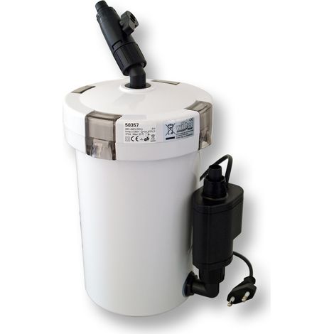 SunSun Filtro esterno per acquari HW-603B con pompa da 400 l/h, filtrazione a 3 stadi con 3 spugne filtranti e 1 tappetino in TNT inclusi