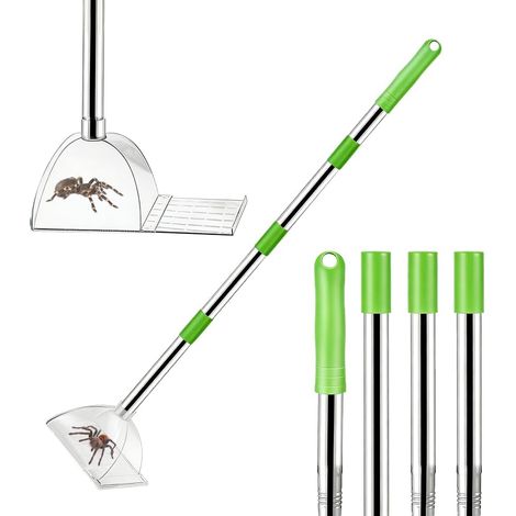 Attrape-araignée à Long Manche, Attrape Insectes Vivants, Pièges à Cafards Araignées Outil d'Attrape-Insectes pour Capture Sûre et Libère des Araignées (1/5)