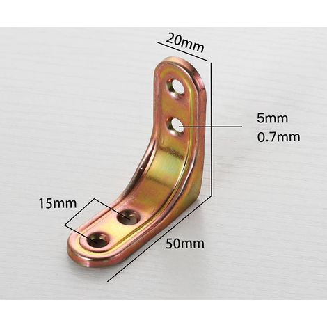 Ensemble de 8 supports d'étagère en métal, 5 cm x 5 cm, support robuste pour tables, chaises et meubles (1/4)