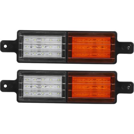 Set mit 2 universellen 10-30W 30LED-Rückleuchten für LKWs, zweifarbig, Blinkerbirnen (1/5)