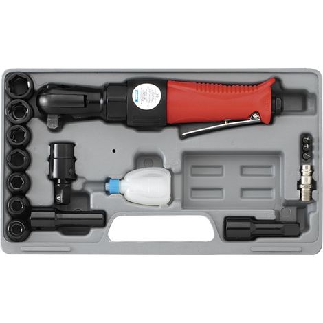DRUCKLUFT RATSCHENSCHRAUBER SET PNEUMATISCHE RATSCHE WERKZEUG SOCKETS FERVI 0046