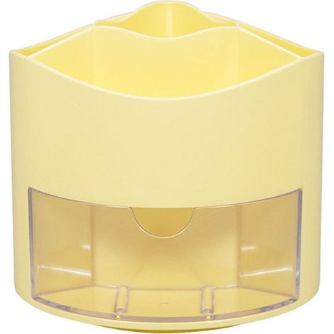 Support Tournant Pour Stylos - Organiseur De Bureau Avec Compartiments - Pour Stylos Crayons Brosse À Maquillage - 14 x 14 x 15 cm - 1 Pièce (1/5)