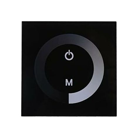 DC 12-24V LED Touch Wall Controller Panel with Brightness Changing Dimmer Switch for Adjusting Lights (Color : Black) (1/5)