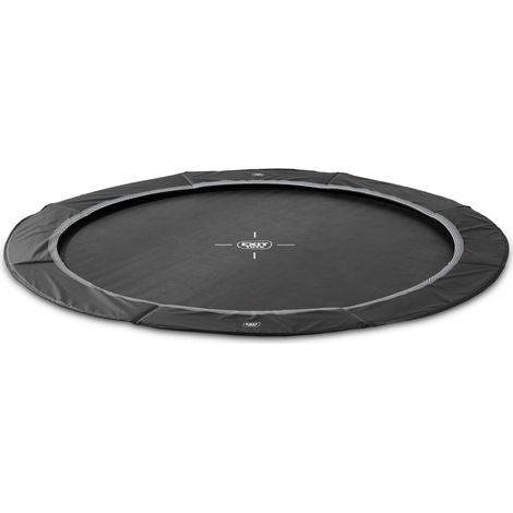 EXIT InTerra ground-level sports trampoline 12ft - black