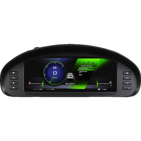Panel de instrumentos digital, tecnología LCD, compatible con Peugeot 407, compatible con Peugeot 407SW, tamaño de salpicadero estándar, peso ligero de 1,87 kg. (1/5)