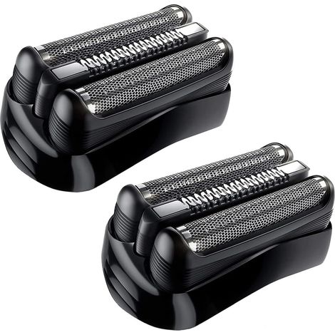 21B tetes de rasage compatible avec Braun Series 3 - compatible avec Braun 3040s, 300s, 310s, 320s, 3050cc, 370cc-4, 3090cc, lames de precision, rasage doux, installation facile, lot de 2 (1/5)