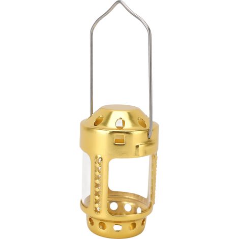 Lanterne vintage portable en métal pour bougie chauffe-plat, idéale pour le camping et les activités de plein air. (1/5)