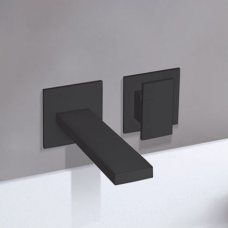 Façade pour mitigeur lavabo mural 2 trous Black Mat TABULA - CRISTINA ONDYNA TA25713