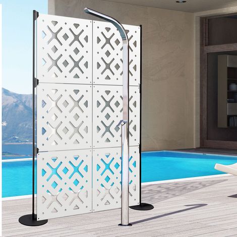 HORIZONTE - Pannello in PVC traforato - Parasole - Colore: bianco - Misura: 98x98 cm (1/4)