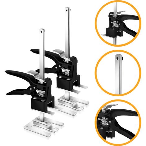 SWANEW 2x Martinetto manuale Strumento di sollevamento Strumento di serraggio Dispositivo di sollevamento per armadi fino a 240Kg (1/5)