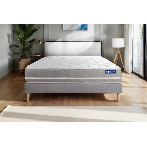 Kit rete e materasso matrimoniale Actilatex touch 160x210cm - Spessore : 20cm - Lattice e memory foam - Bilanciato -