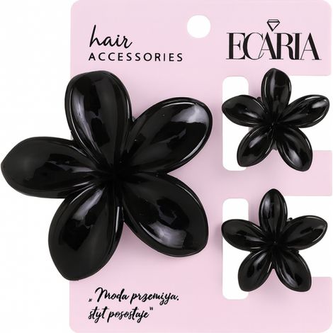 Juego de pinzas para el cabello 3 en 1, flor XL + 2 mini pinzas SP428