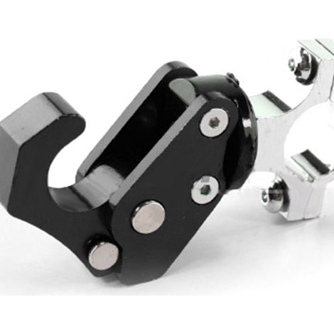 Crochet pliable en alliage d'aluminium robuste, support de charge élevé, pour moto scooter vélo, noir (1/3)