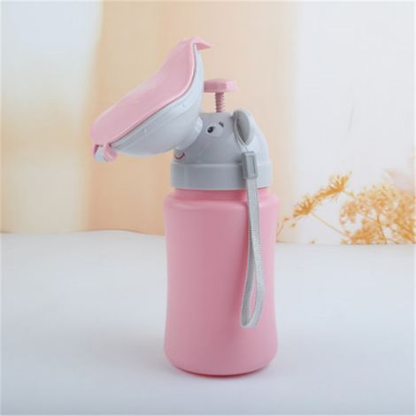 500-ml-Notfallurinal für Babys, tragbar, waschbar, für Reisen, Auto, Camping, rosa, für Mädchen (1/5)
