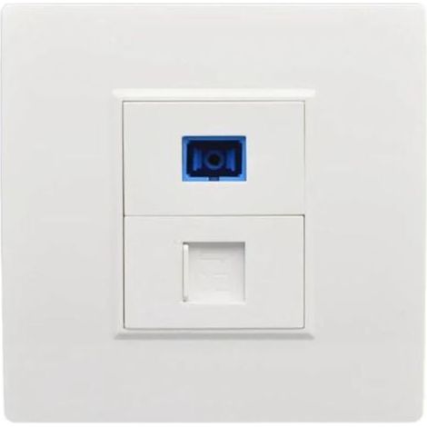 pair Aiperq – Interface fibre optique SC prise murale – Panneau Jack réseau RJ45 – Connexion femelle à femelle – Plastique ignifuge - Connecto1 (1/4)