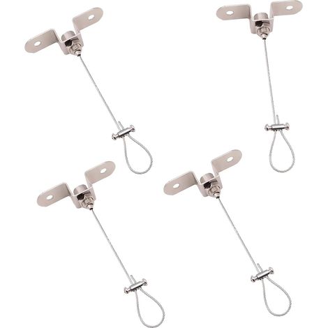 Lot de 4 stabilisateurs tringle douche en fil métallique, supportant (1/5)
