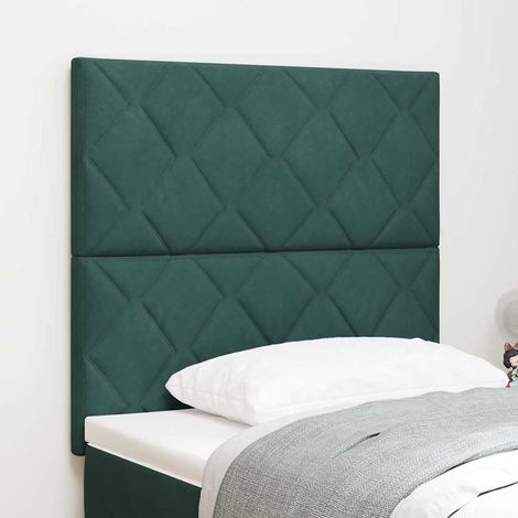 LED Kopfteil Dunkelgrün 90 cm Samt