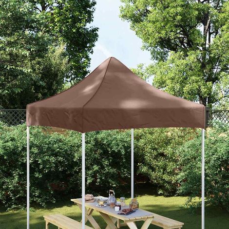 Toit de tente de réception 2x2 m Marron 270 g/m² (1/5)