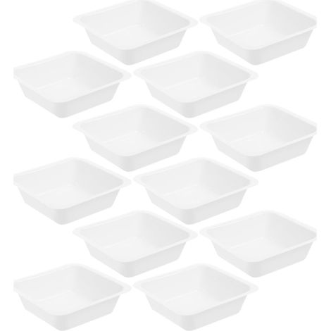 Bateaux de Pesée Récipient de Poids 12pcs en Plastique Blanc Légers Plateau de Pesée Polyvalent Adapté la Préparation Pharmaceutique pour Laboratoire Cuisine (1/5)