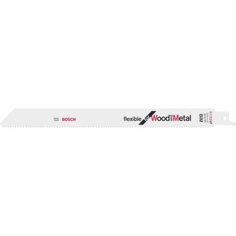 Bosch Accessories 2608654981 Lame de scie-sabre S 1122 VF, Flexible for Wood and Metal, lot de 5 Longueur lame de scie