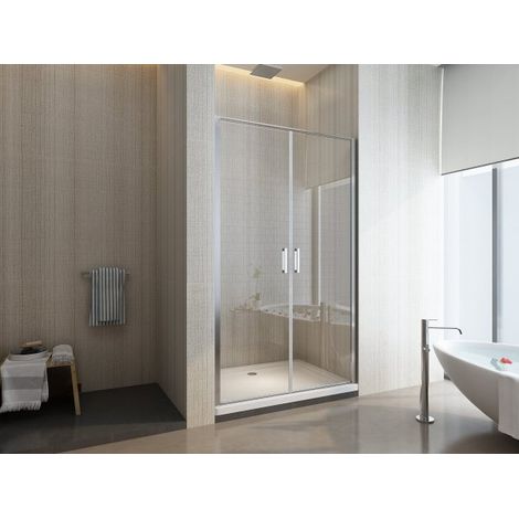 Porta doccia saloon cristallo 6mm trasparente anticalcare h.190cm Sicena Tixion Trasparente 6mm,65 cm