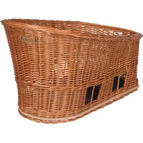 Basil Pasja MIK Cesto in Rattan per Trasporto Cane Bicicletta