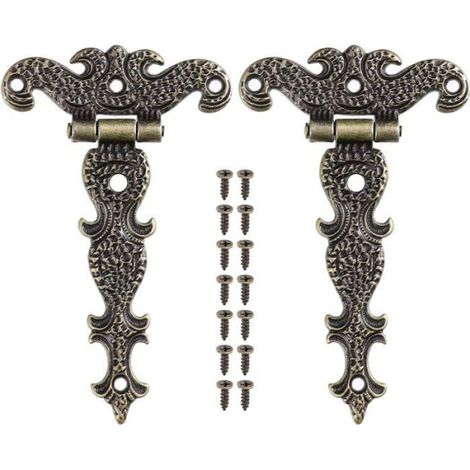 Charnière Décorative - En Alliage De Zinc - Forme T - Pour Porte De Placard - Lot De 2 (1/5)