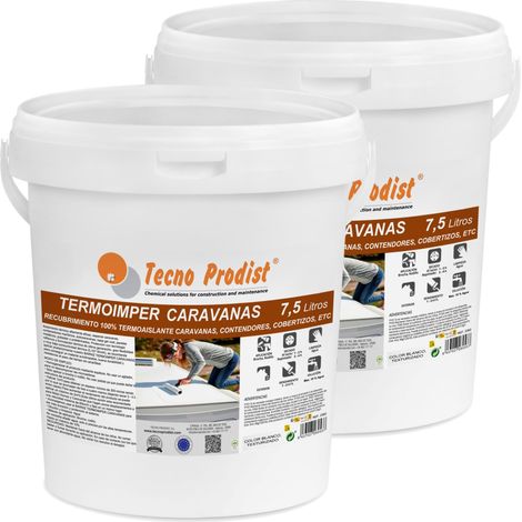 Tecno Prodist Termoimper Caravanas - Pintura Termoaislante, Aislamiento Especial Caravanas, Reduce el Calor